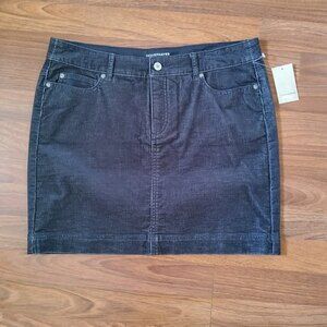 Denver Hayes Vintage Corduroy Micro Mini Skirt Size 8 Black